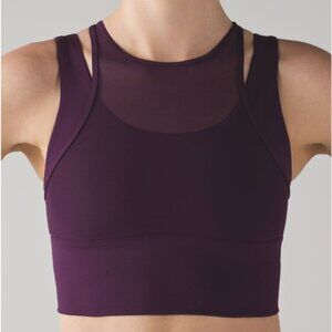 EUC Lululemon Double Tap II Bra 8 Darkest Magenta